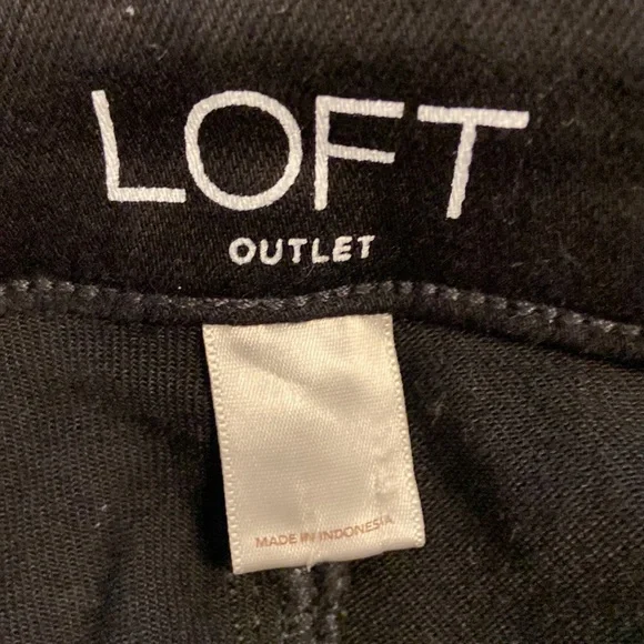 Loft Outlet Black Jeans size 10 curvy skinny excellent condition inseam 30 - Picture 7 of 8